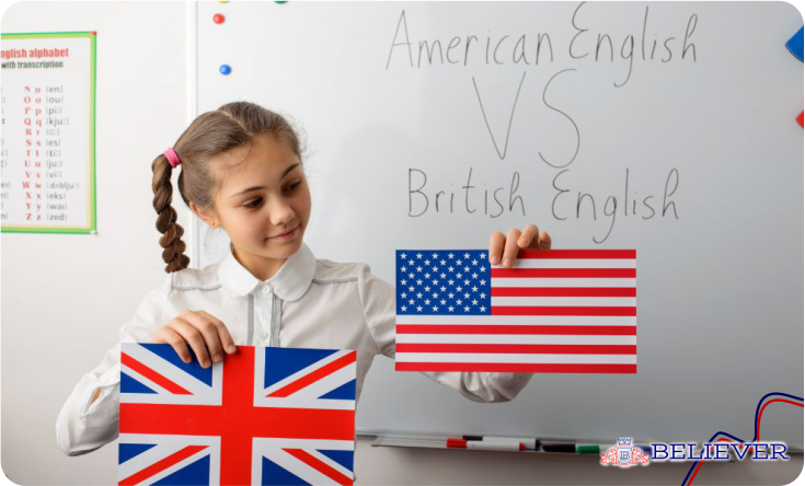 inglês britânico e americano